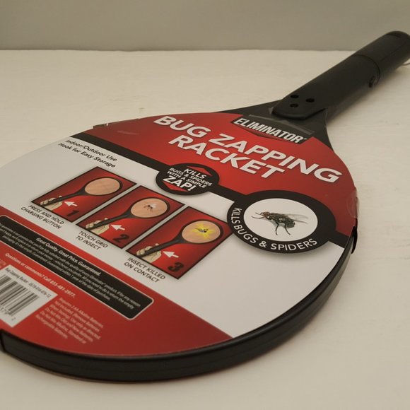 ELIMINATOR Hand Held Bug Zapping Racket Fun to Use EG19-016-076-12🆕 - Picture 3 of 4